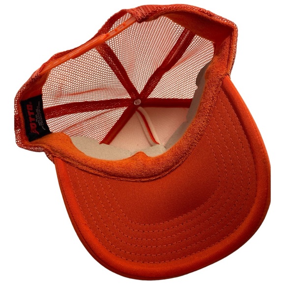 OTTO "Country Bumkin" Orange Snap Back Trucker Hat - Picture 4 of 6